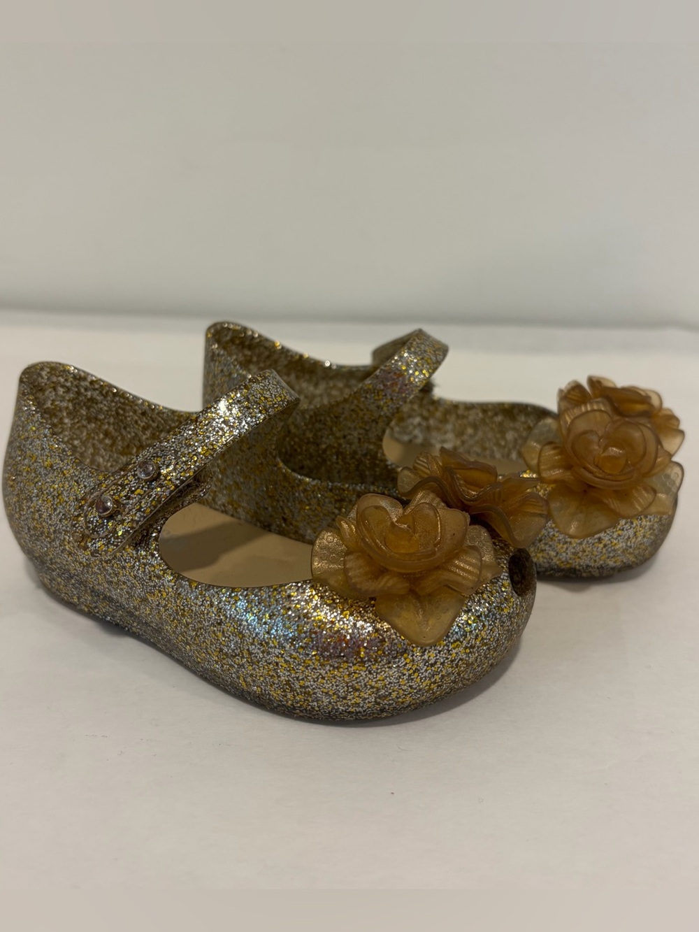 Mini Melissa Little Girls Glitter Gold MINI ULTRAGIRL GARDEN BB Shoes